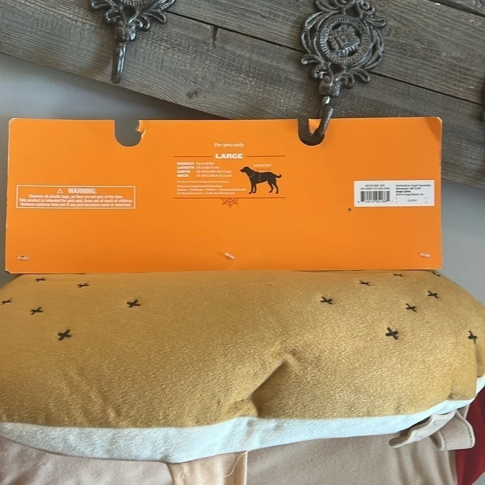 Dog Hot Dog Halloween Costume NWT Size Large  Hyde & Eek 22” Up to 90 lbs